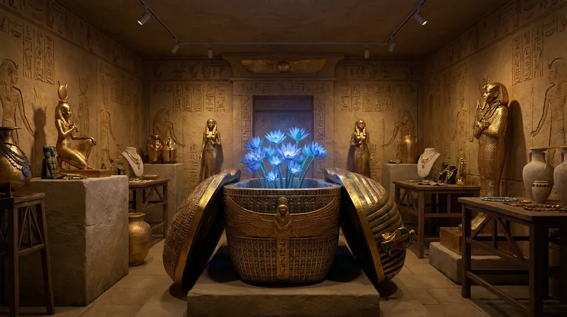 Modré lotosy v hrobce Tutanchamona
